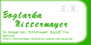 boglarka mittermayer business card